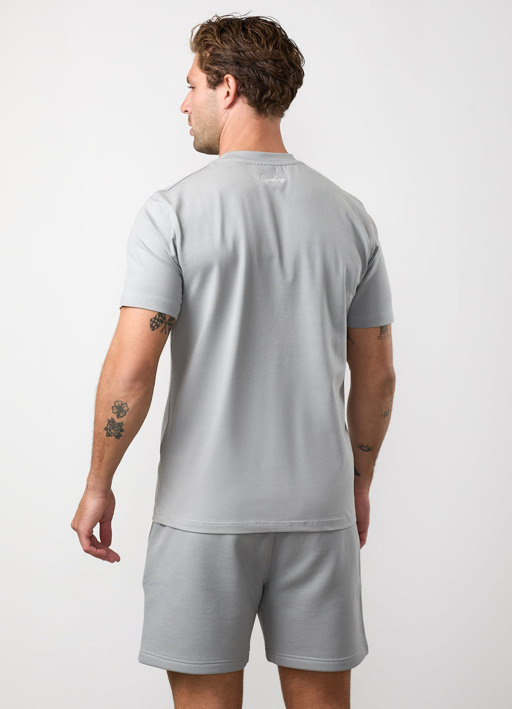 Gym King Heritage Crest Jersey Tee - Urban Grey