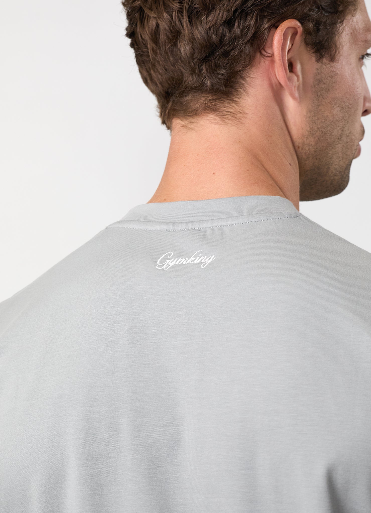 Gym King Heritage Crest Jersey Tee - Urban Grey
