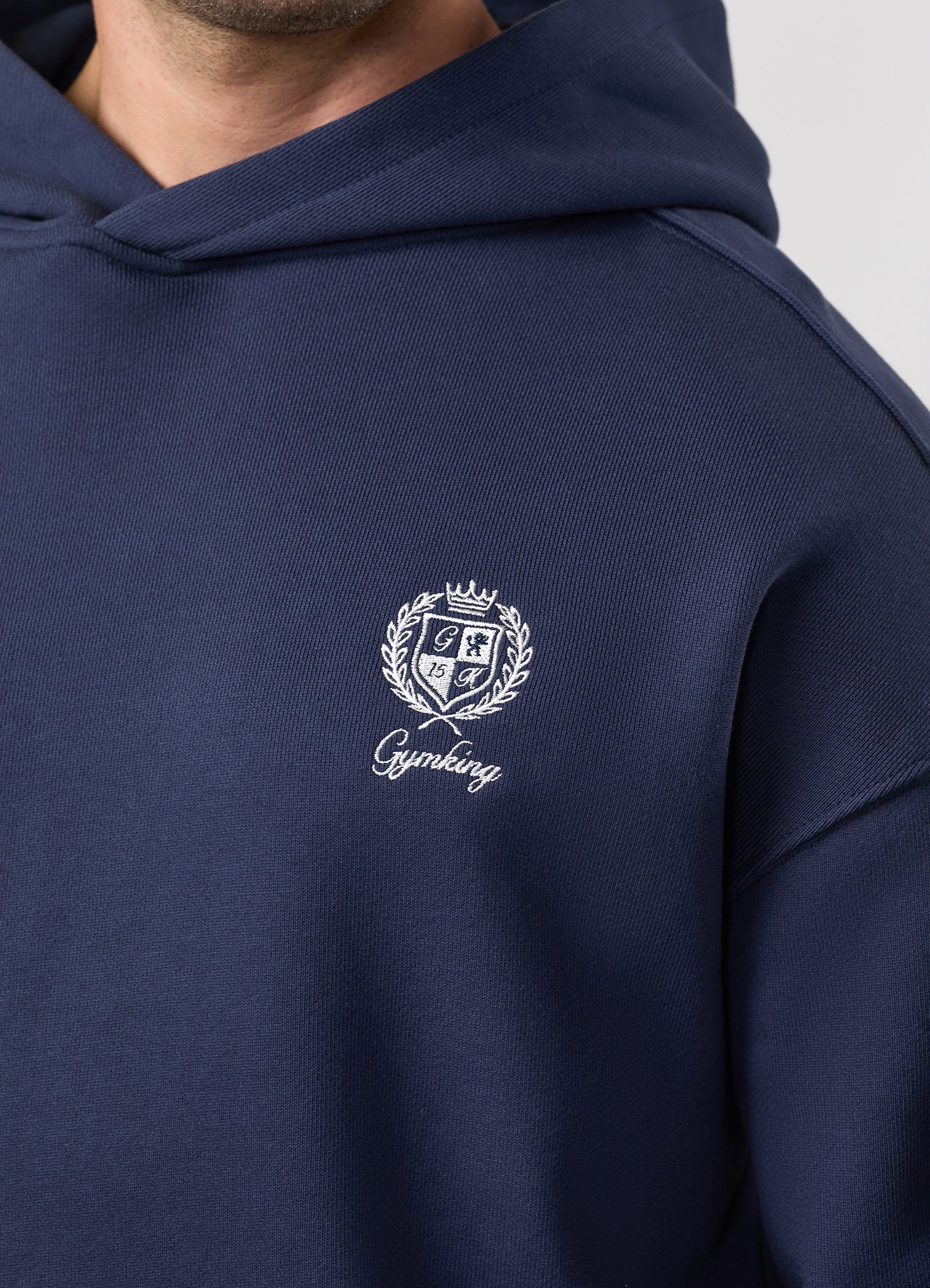 Gym King Heritage Crest Loopback Hoodie - Indigo Blue