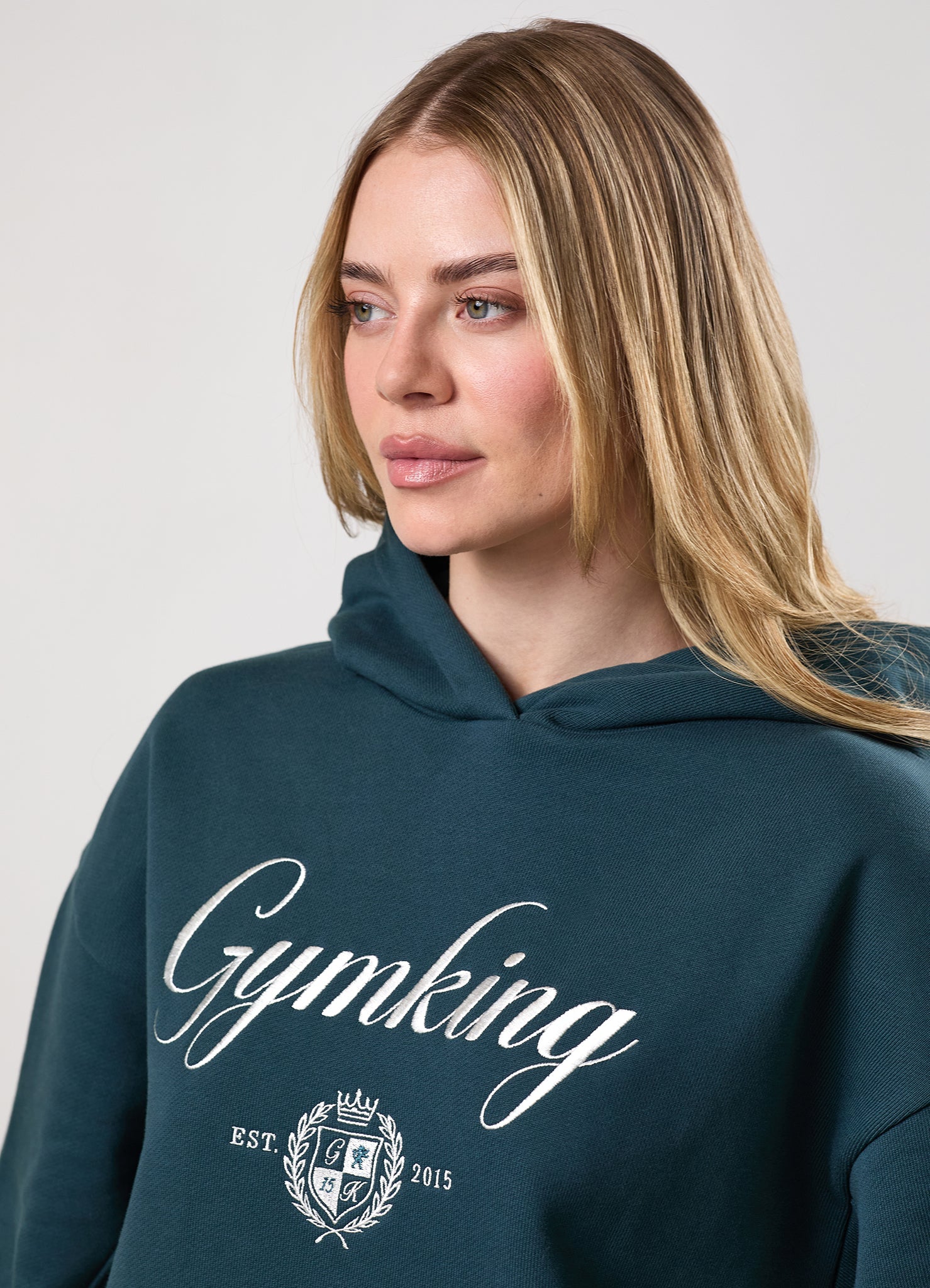 Gym King Heritage Loopback Hoodie - Classic Teal