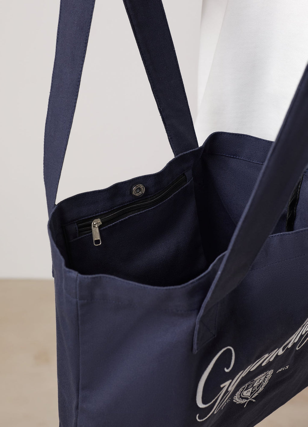 Gym King Heritage Tote Bag - Indigo Blue / White