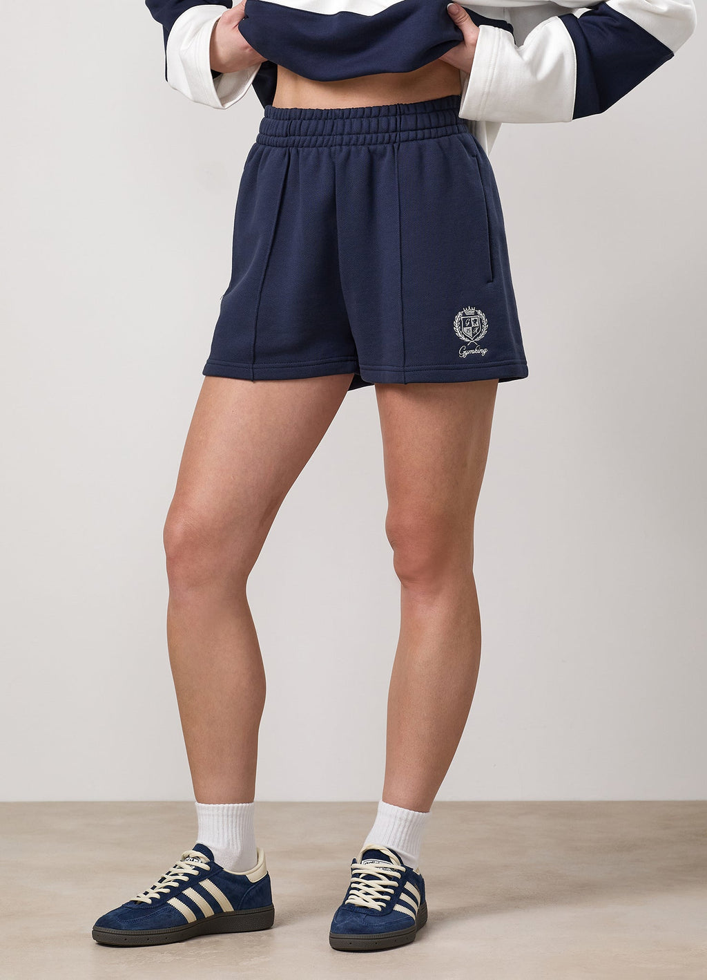 Gym King Heritage Loopback Short - Indigo Blue