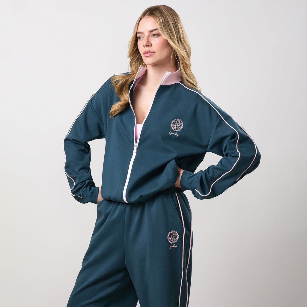Gym King Heritage Track Jacket - Classic Teal