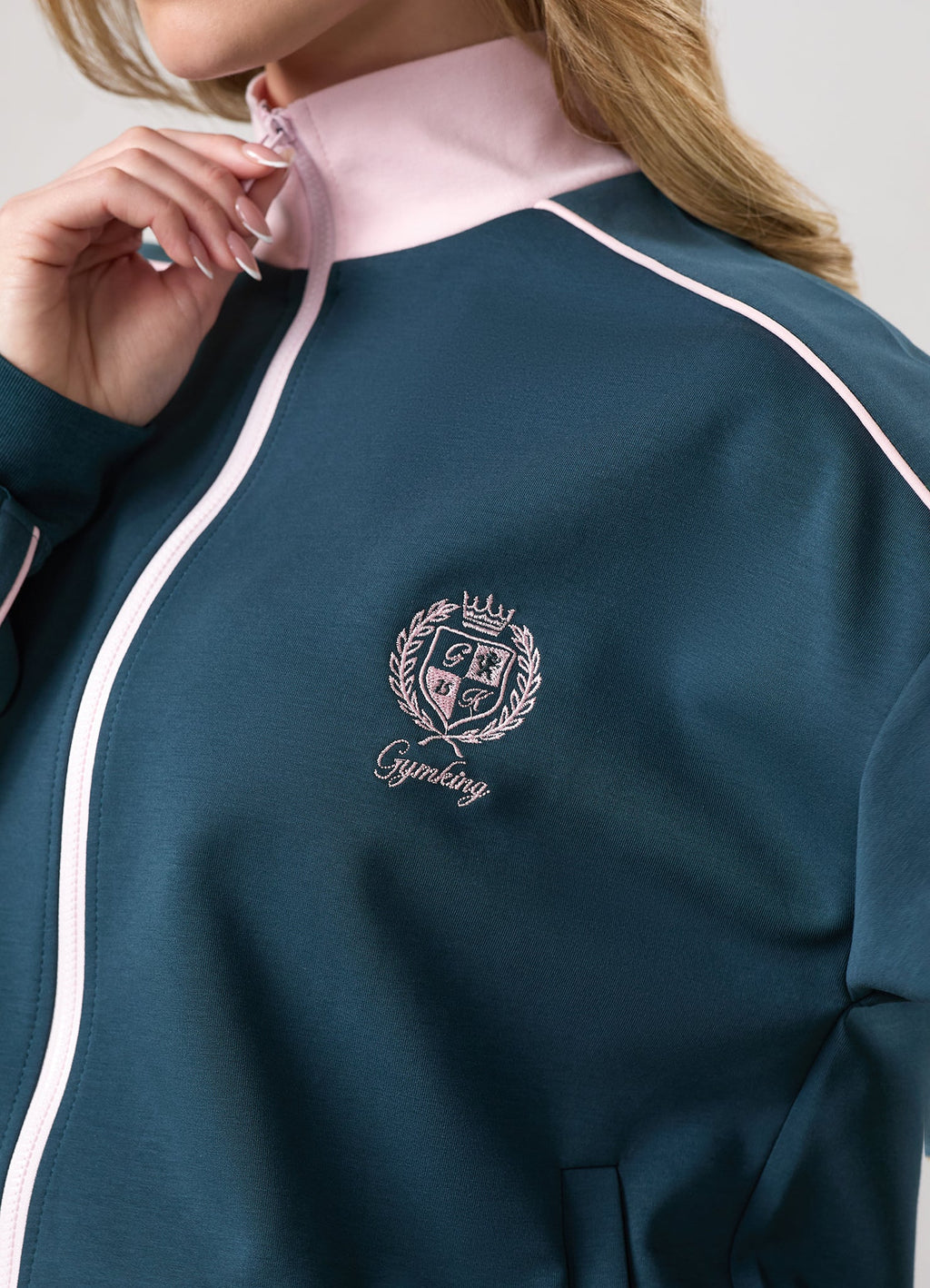 Gym King Heritage Track Jacket - Classic Teal