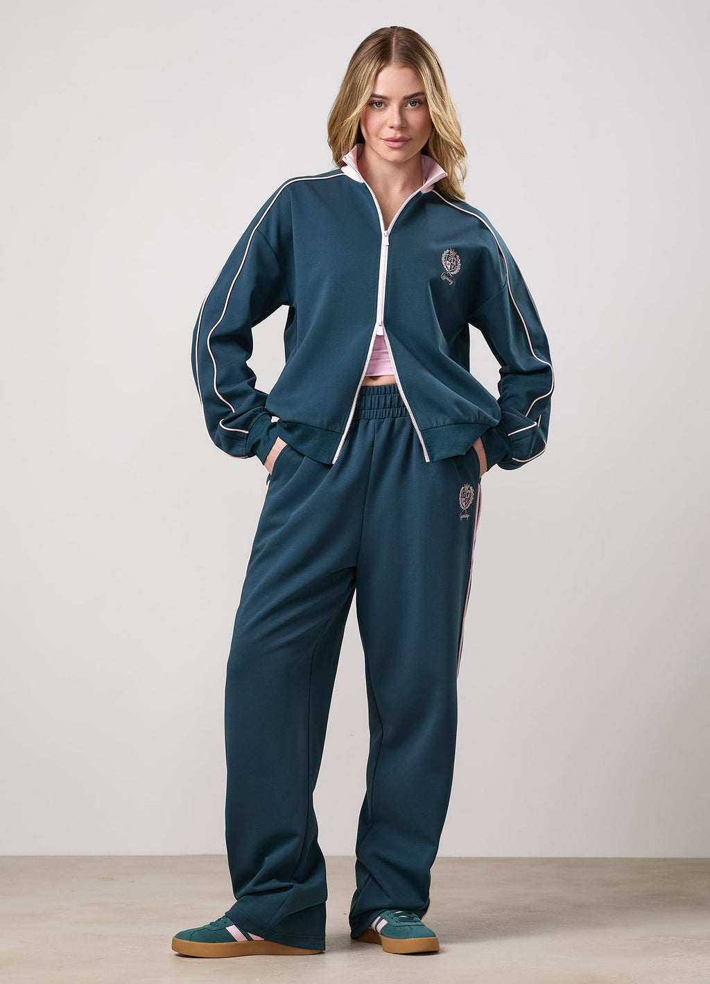 Gym King Heritage Track Jacket - Classic Teal