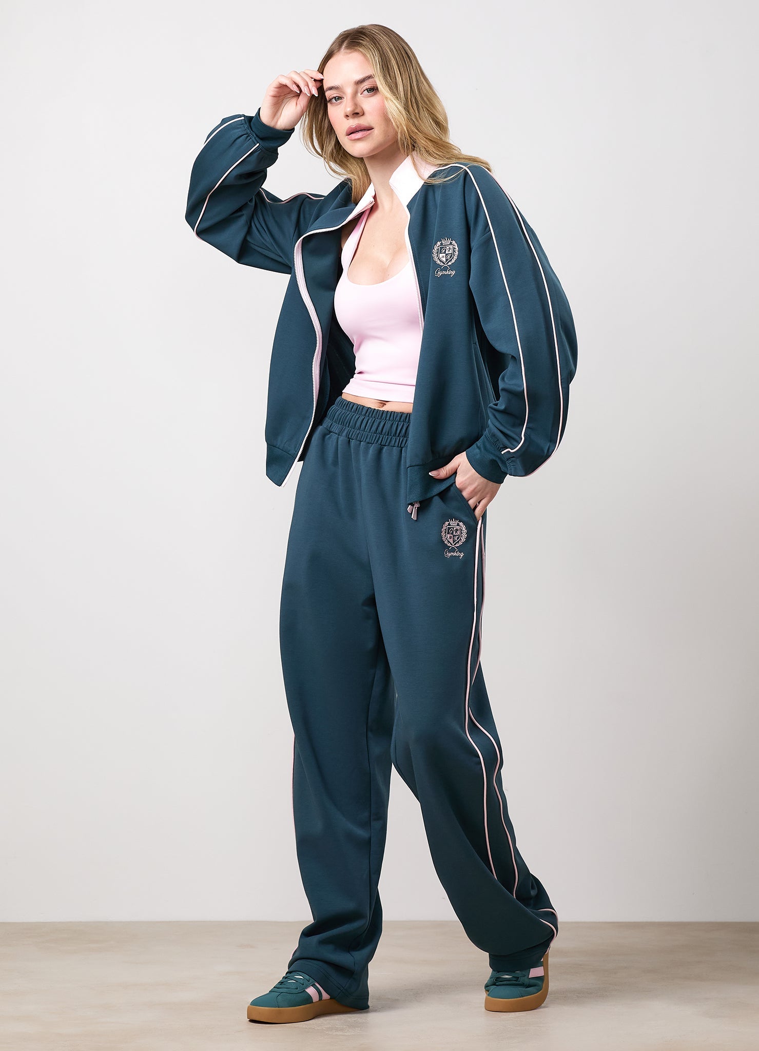 Gym King Heritage Track Pants - Classic Teal