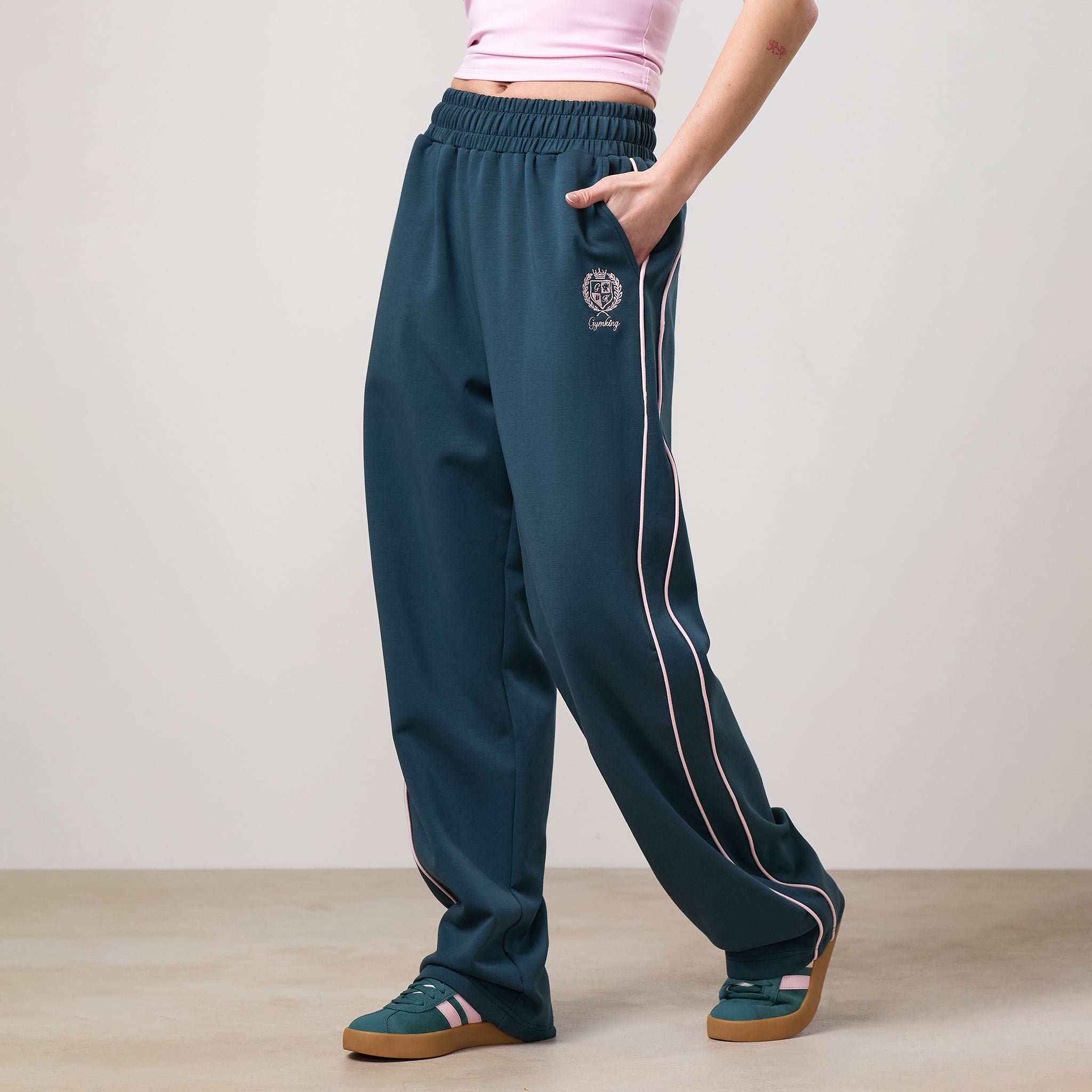 Gym King Heritage Track Pants - Classic Teal