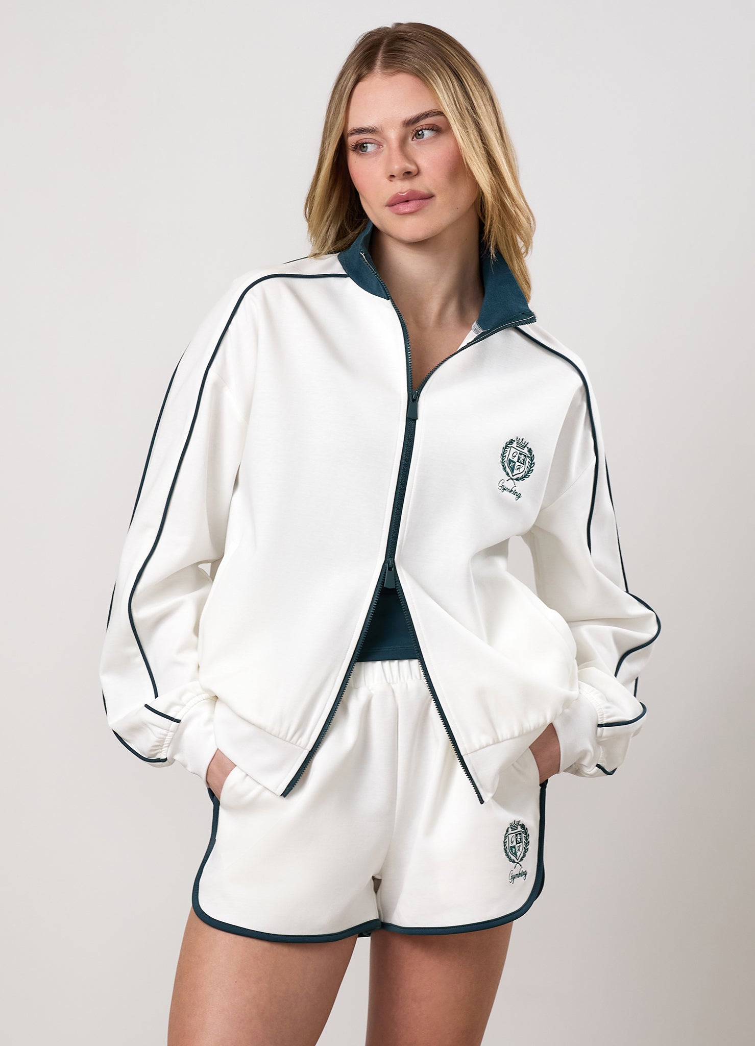 Gym King Heritage Track Jacket - Cream