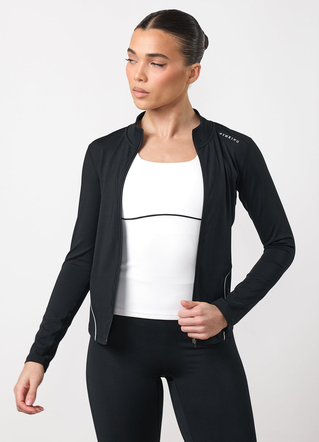 Gym King Knockout Full Zip Funnel - Black