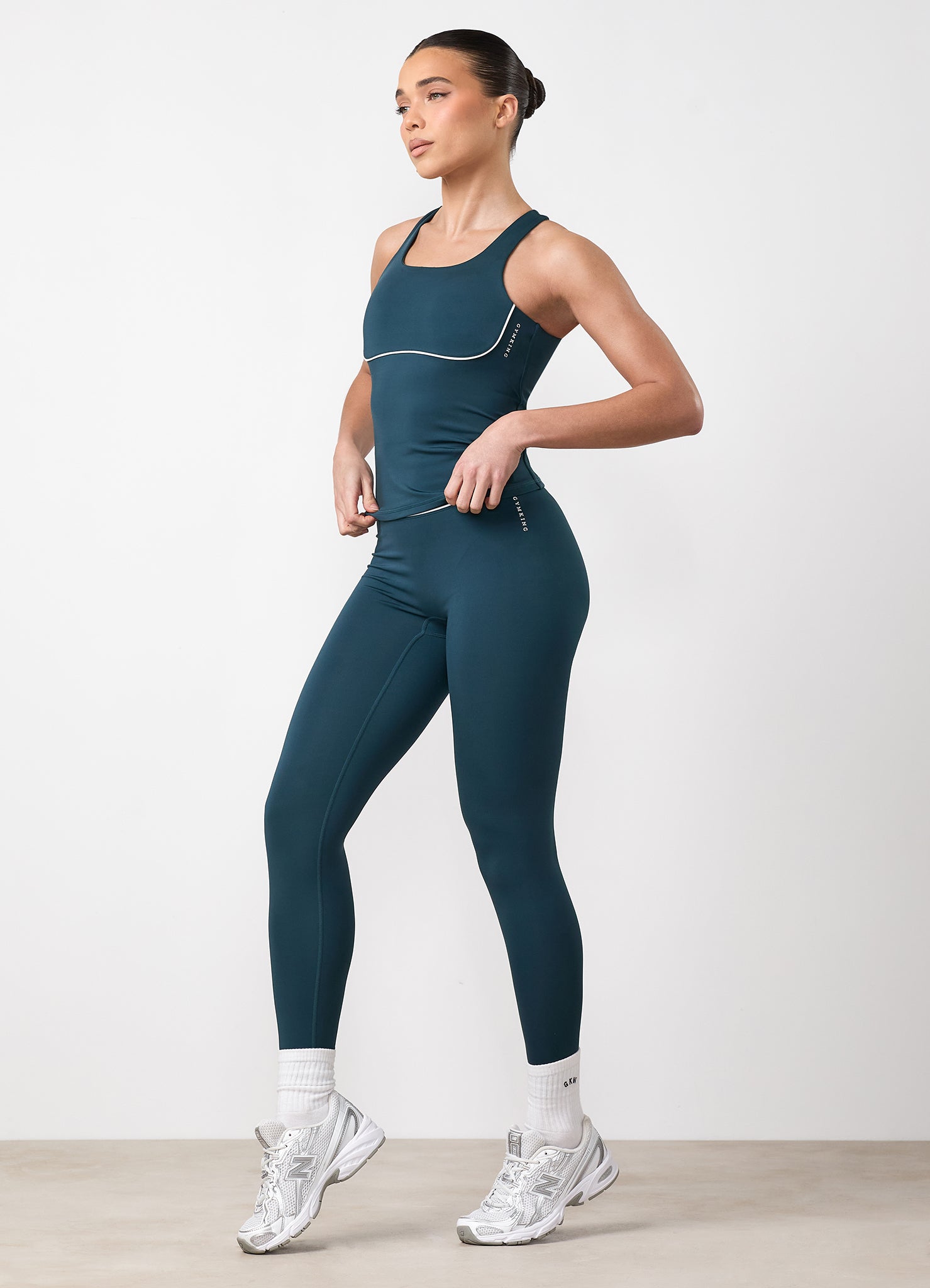 Gym King Knockout Keyhole Tank - Classic Teal