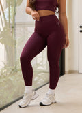 Gym King Knockout Legging - Dark Cherry