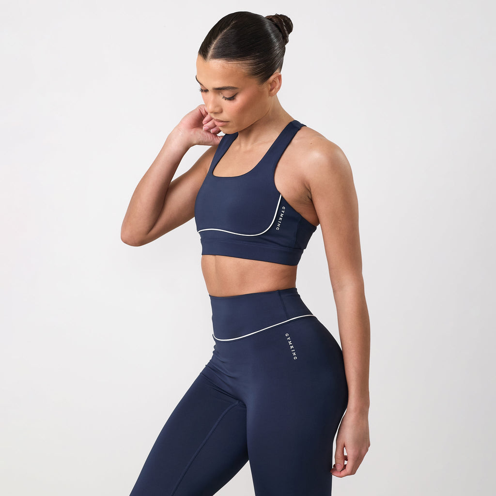 Gym King Knockout Sports Bra - Indigo Blue