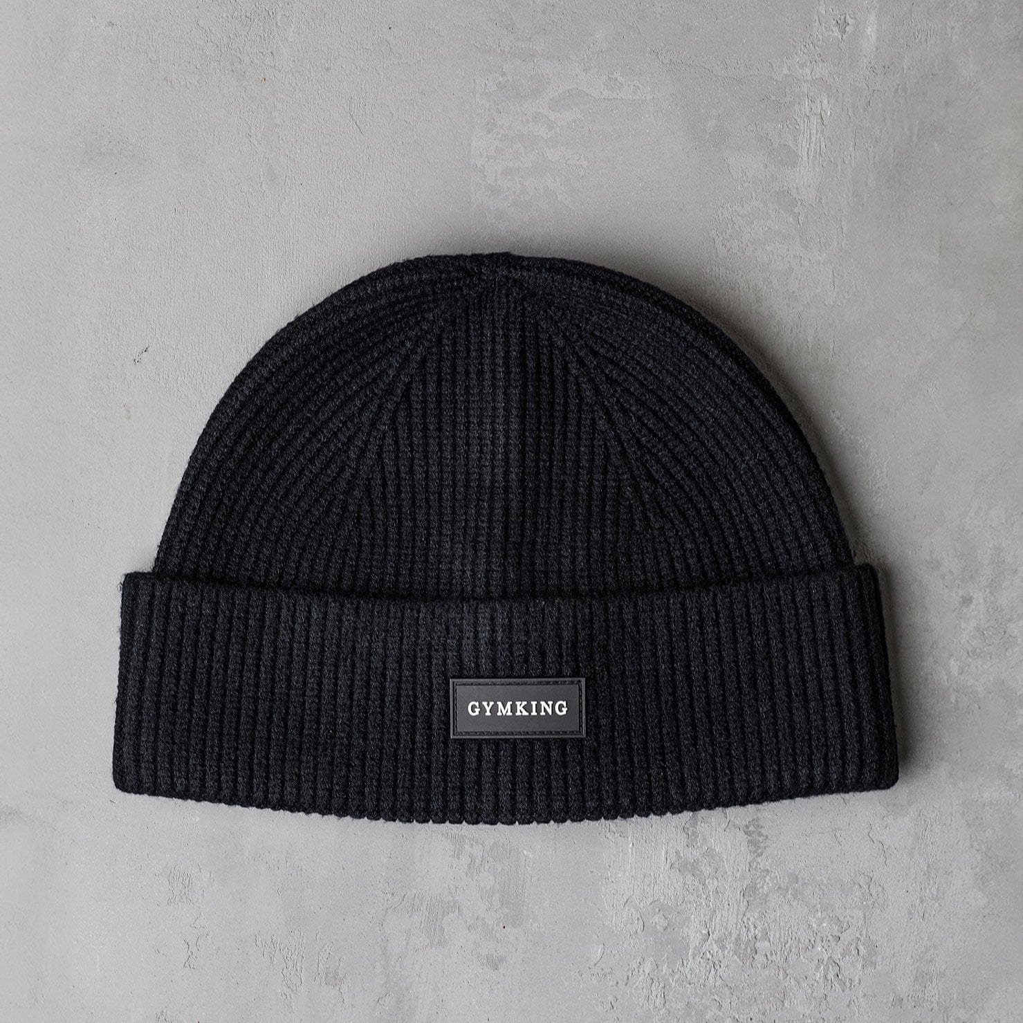 Gym King Rib Knit Beanie - Black