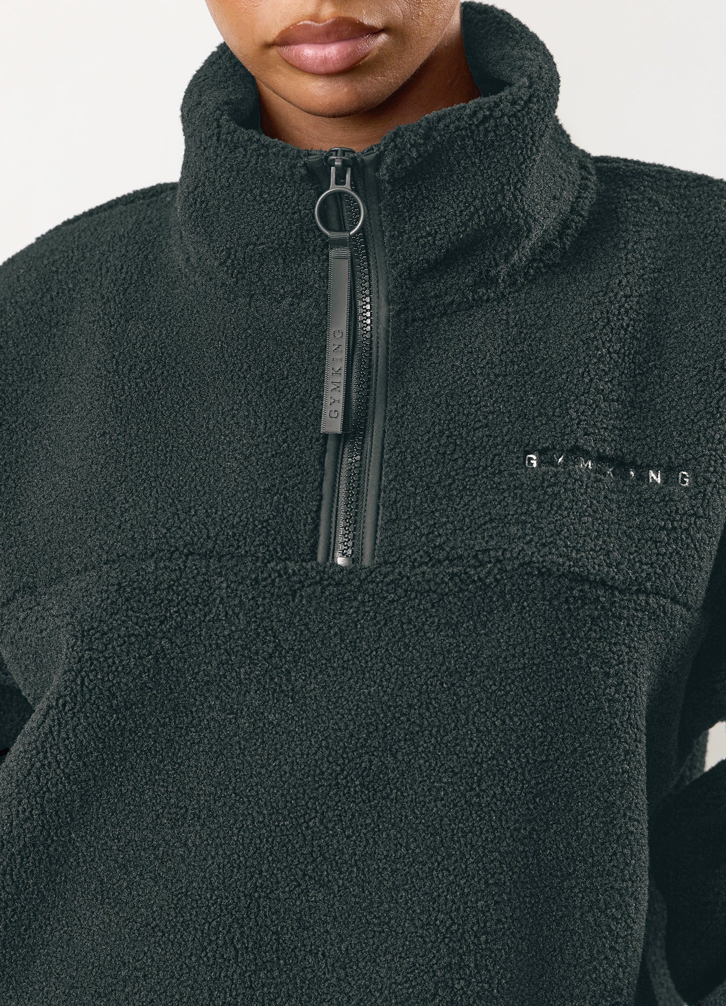 Gym King Linear Borg 1/4 Zip Fleece - Storm Blue