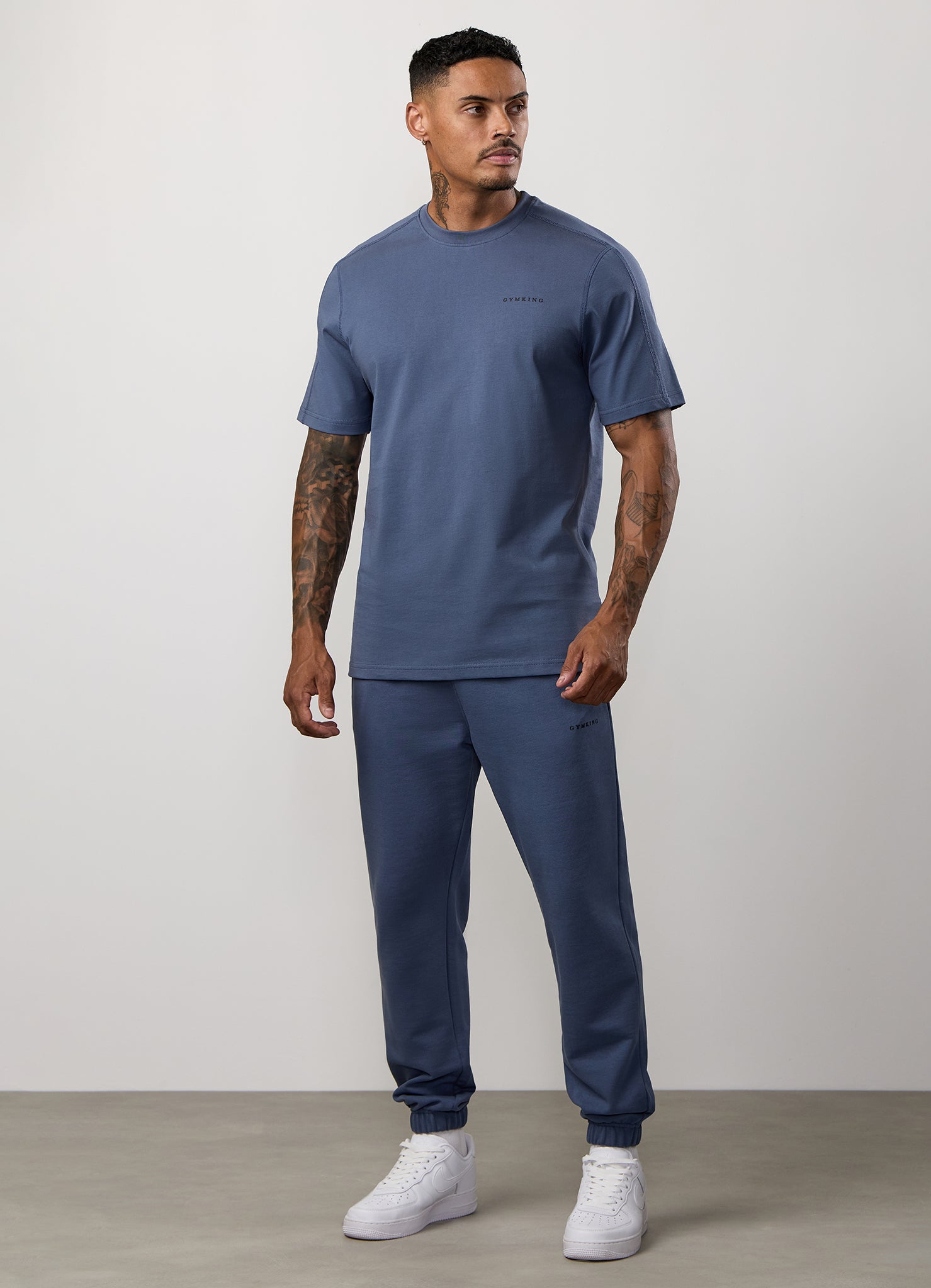 Gym King Linear Loopback Jogger - Deep Sea Blue