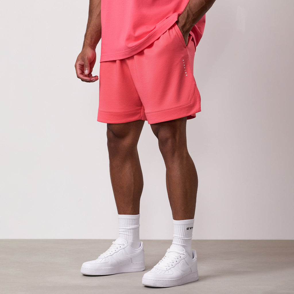 Gym King Rival Mesh Short - Coral