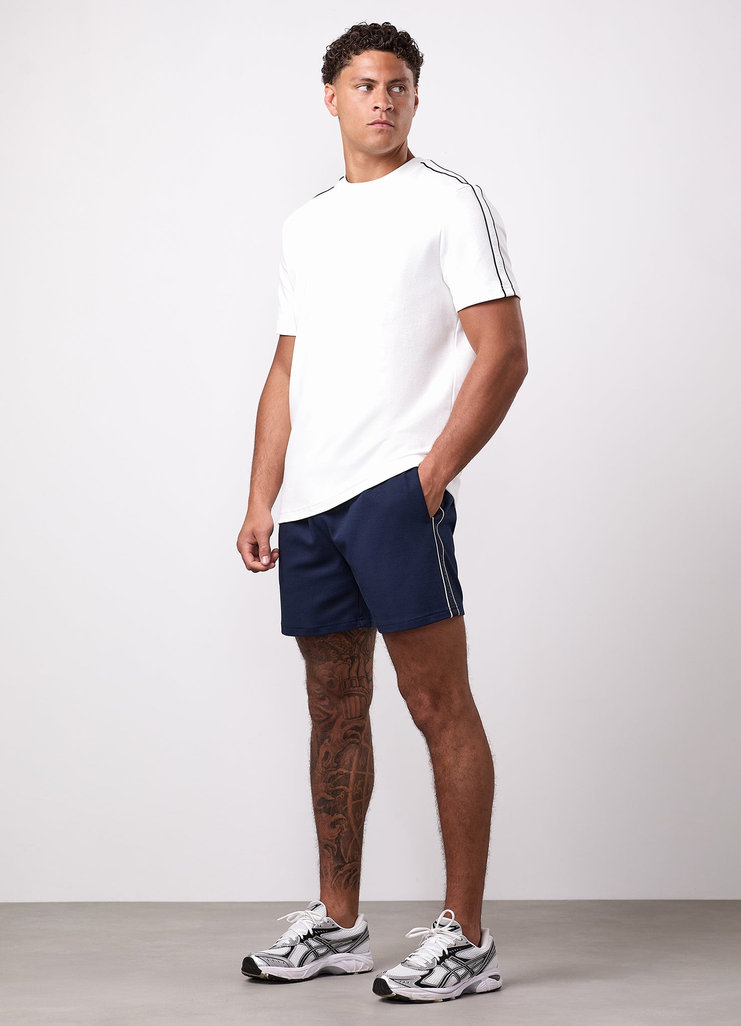 Gym King Linear Taped Short - Navy