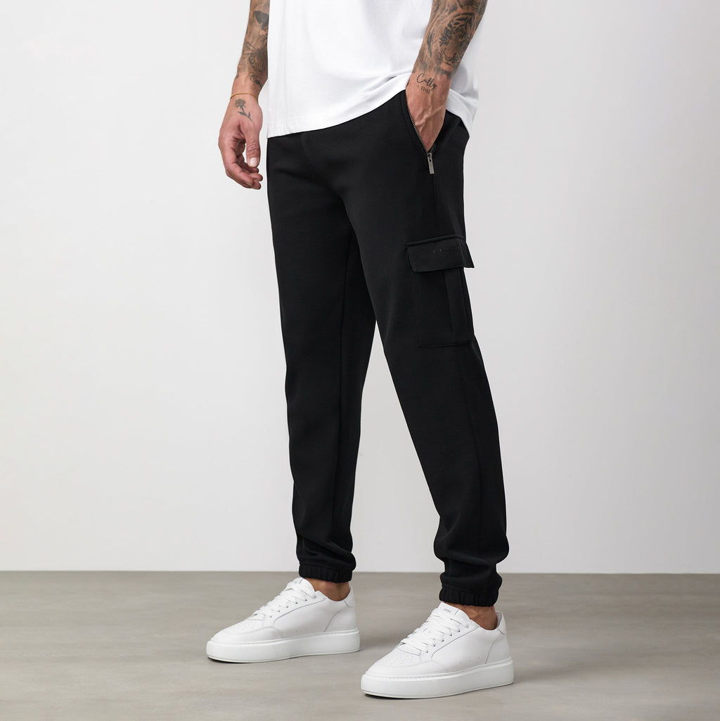 Gym King Linear Travel Cargo Jogger - Black
