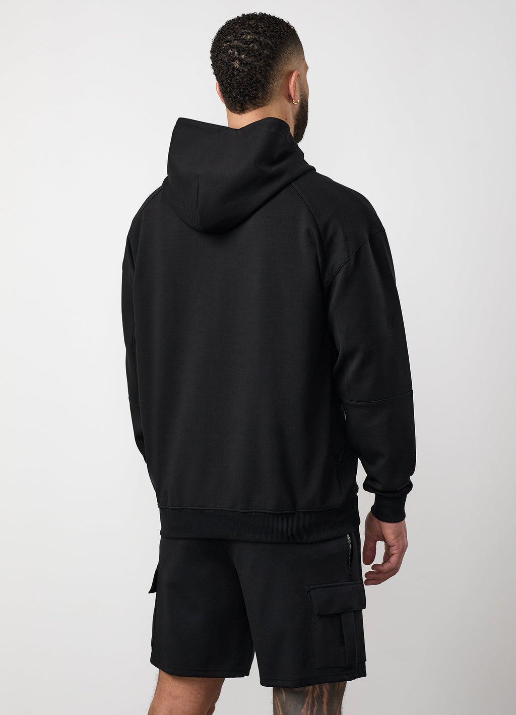 Gym King Linear Travel Full Zip Hoodie - Black