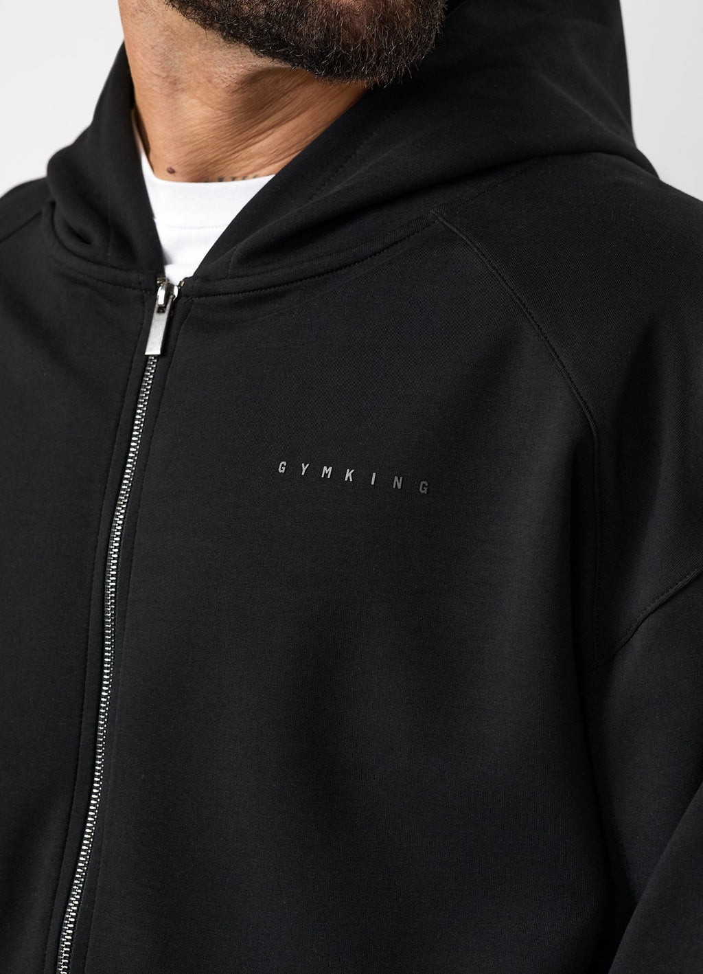 Gym King Linear Travel Full Zip Hoodie - Black