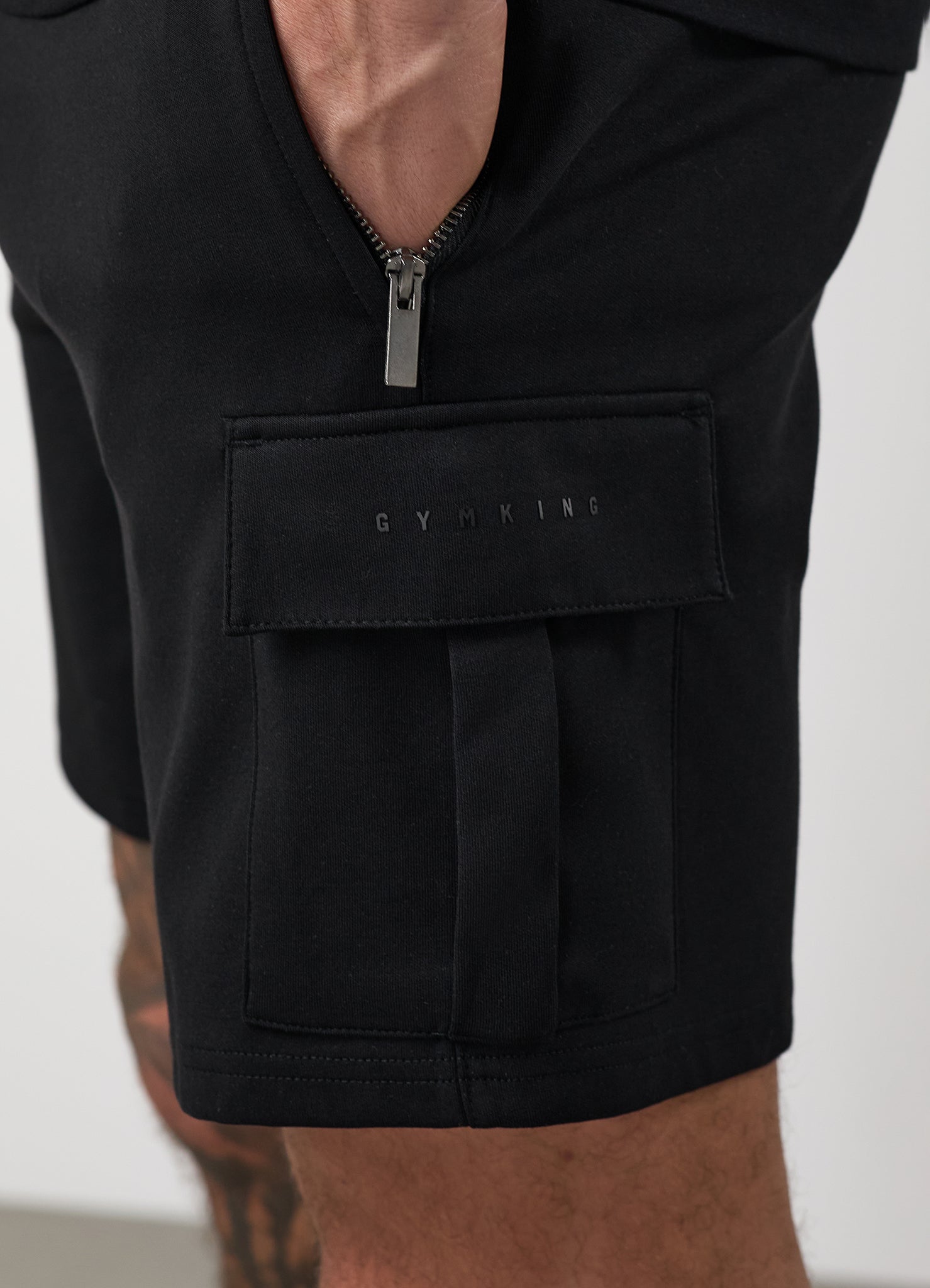 Gym King Linear Travel Cargo Short - Black