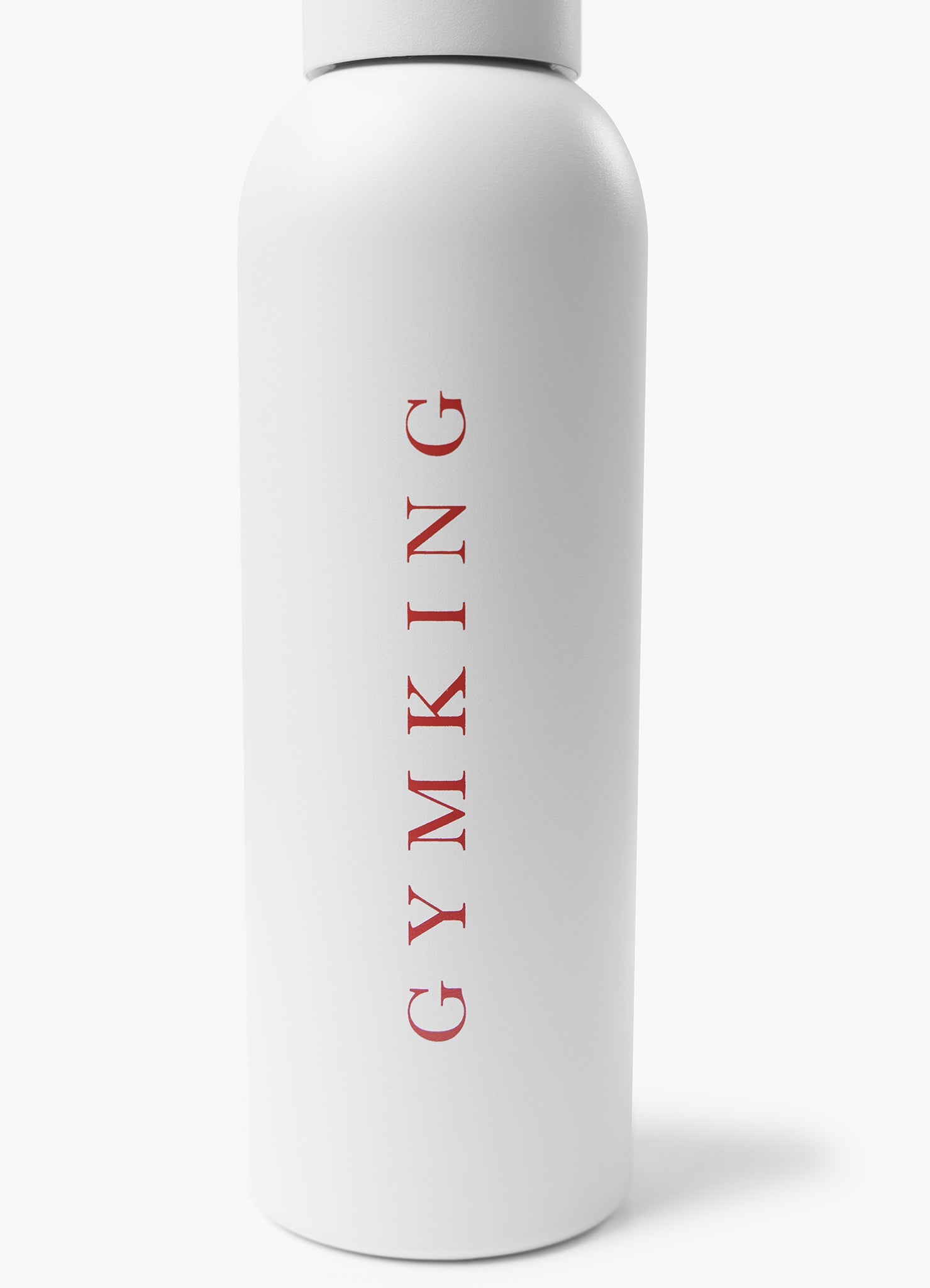 Gym King Linear Water Bottle - Cream/Chestnut
