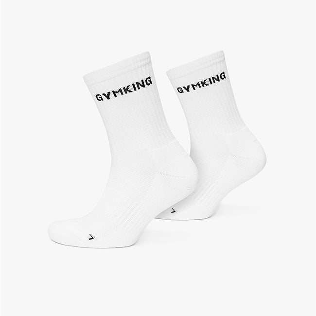 Gym King Linear Sock (1PK) - White