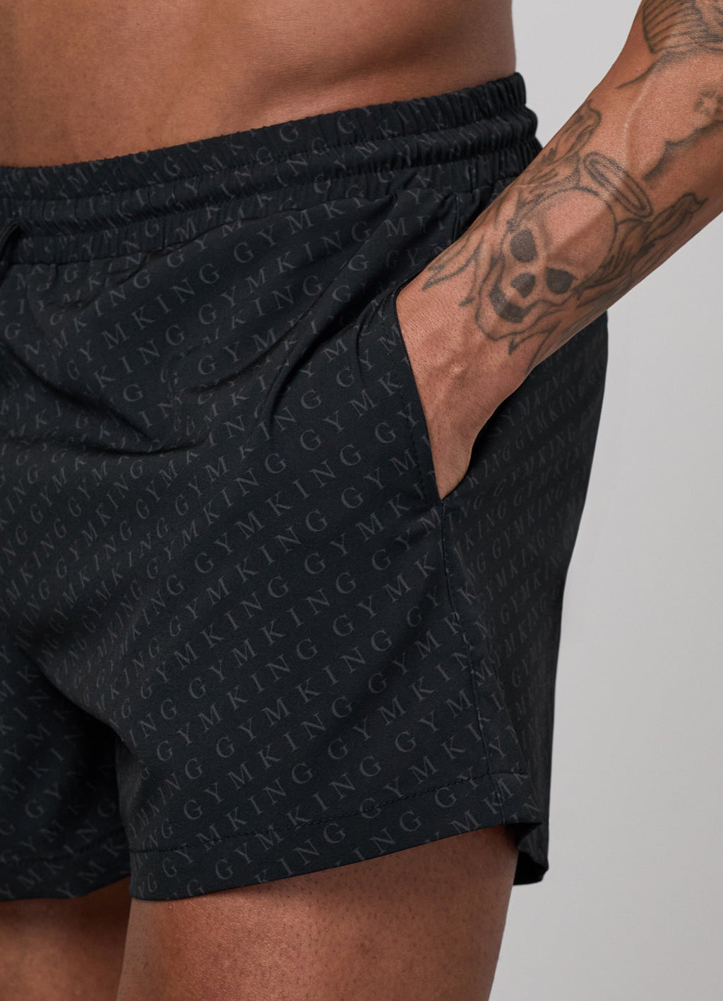 Gym King Marina 3" Swimshort - Black AOP