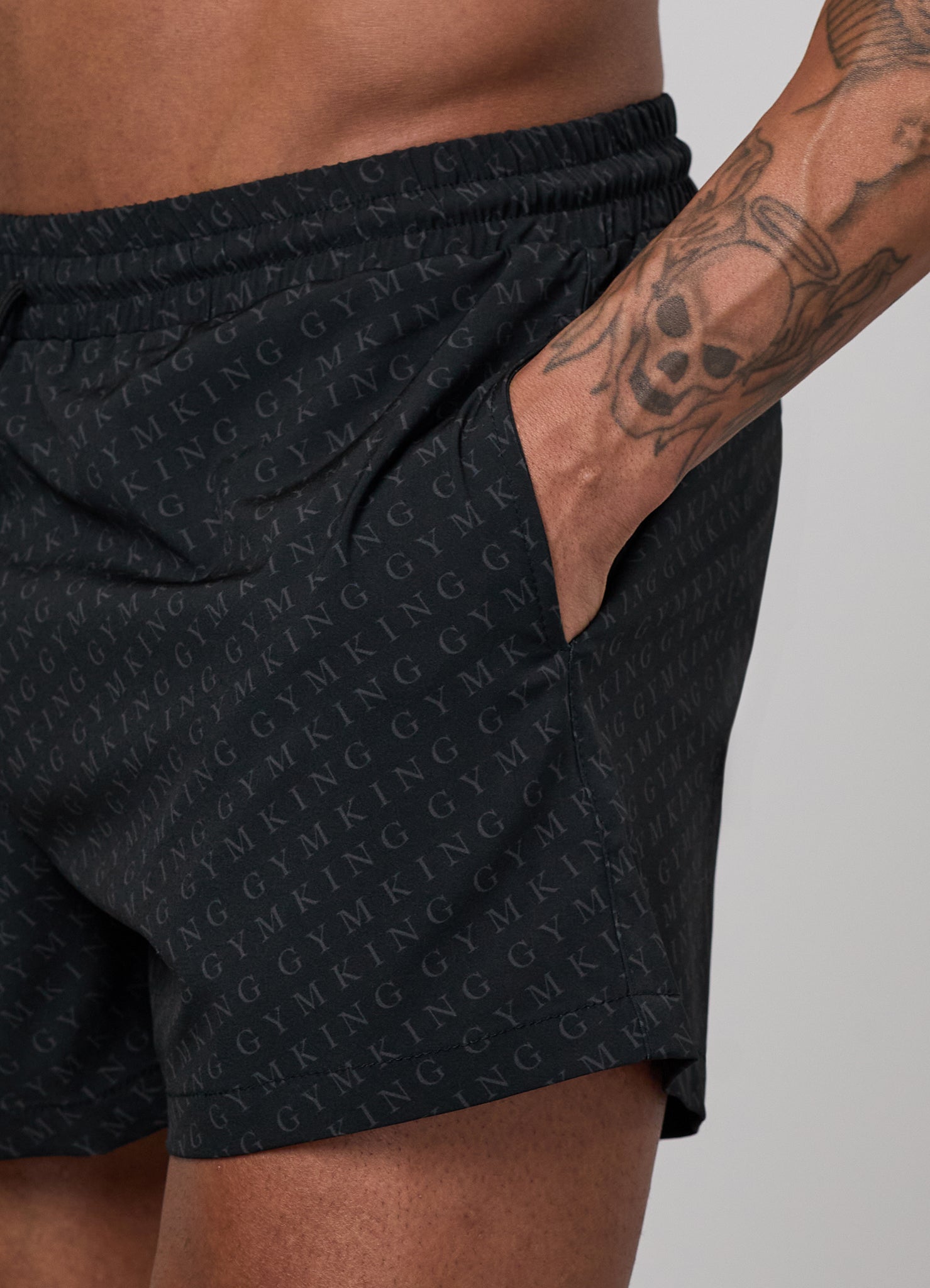 Gym King Marina 3" Swimshort - Black AOP