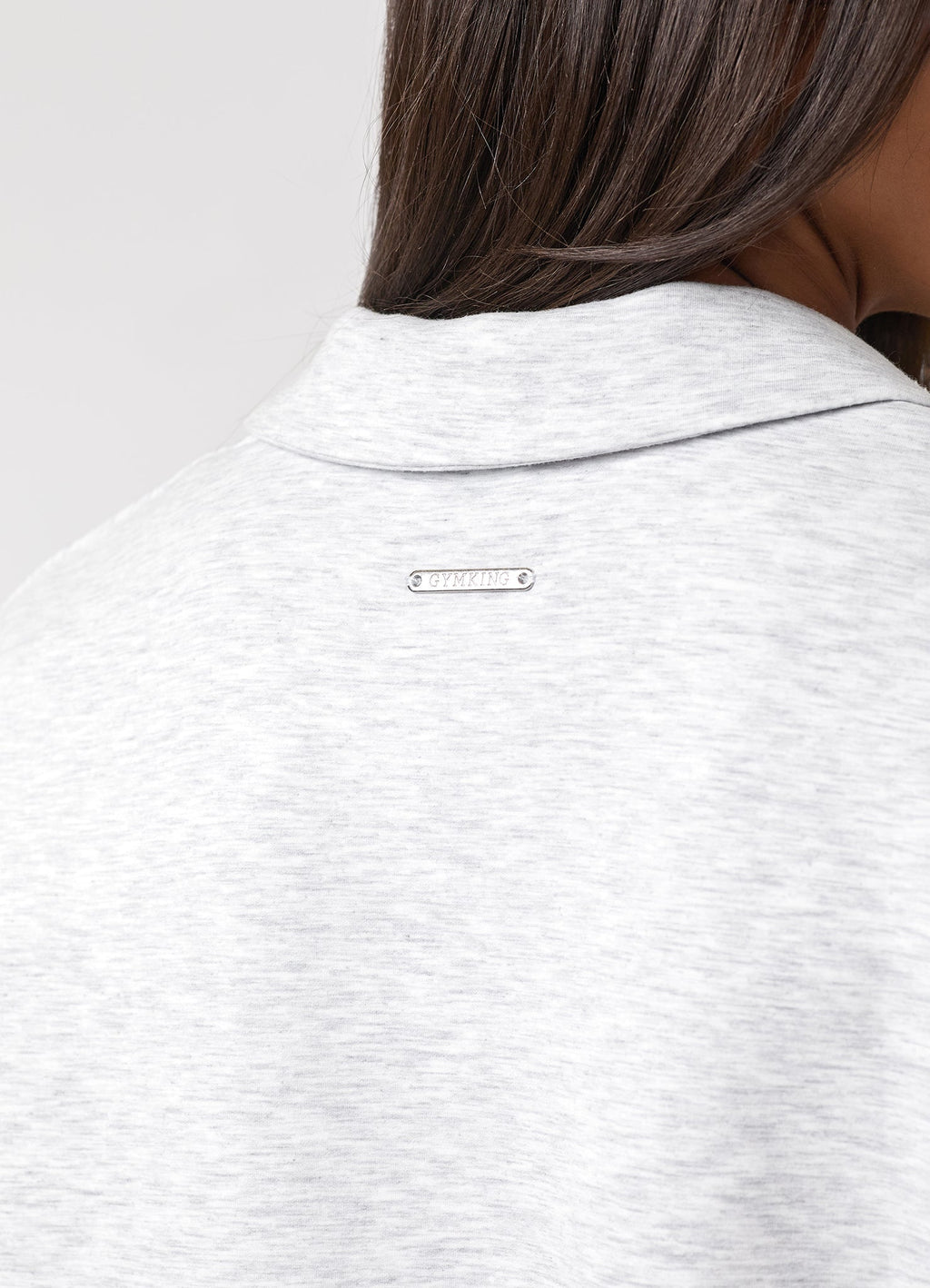 Gym King Modal Collar Tank - Snow Marl