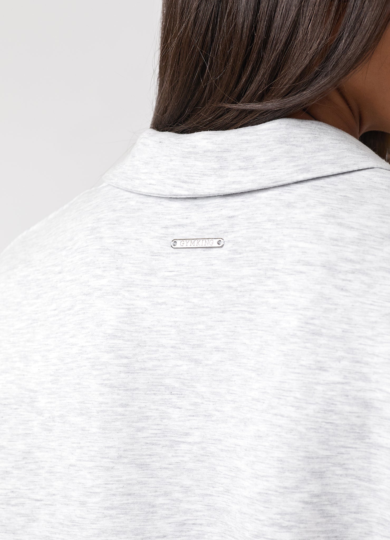 Gym King Modal Collar Tank - Snow Marl