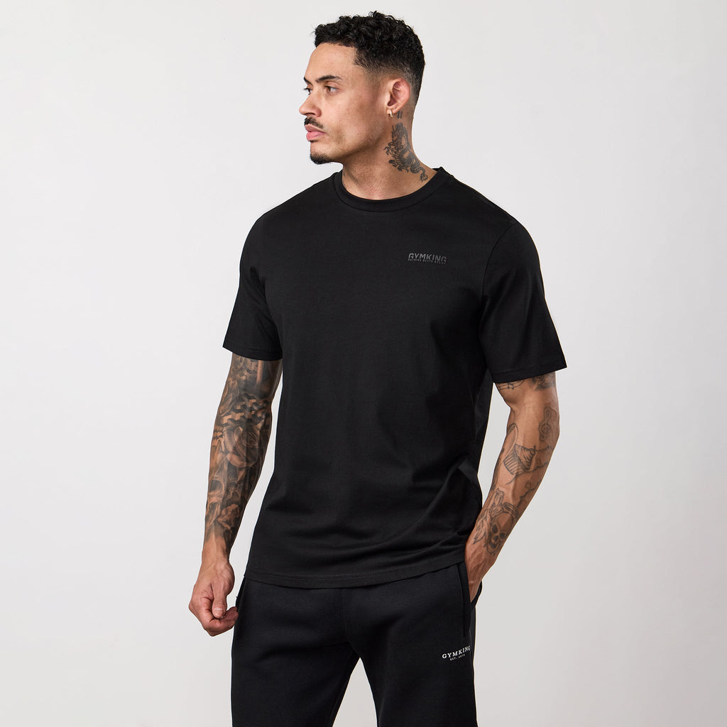 Gym King Nothing Beats Belief 2.0 Jersey Tee - Black