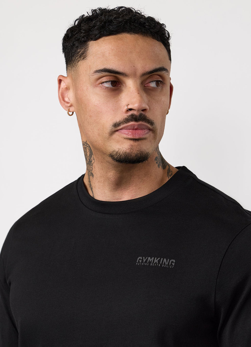 Gym King Nothing Beats Belief 2.0 Jersey Tee - Black