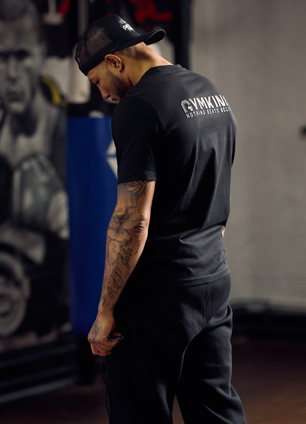 Gym King Nothing Beats Belief 2.0 Jersey Tee - Black