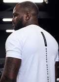 Gym King Nothing Beats Belief Muscle Fit Tee - White/Black