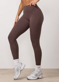 Gym King Peach Luxe Redefined Legging - Deep Mocha