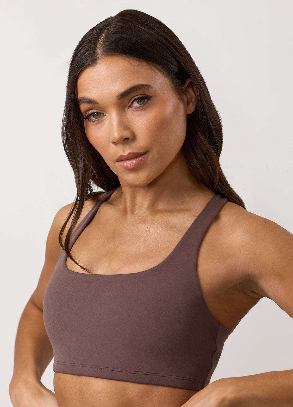 Gym King Peach Luxe Redefined Bra - Deep Mocha