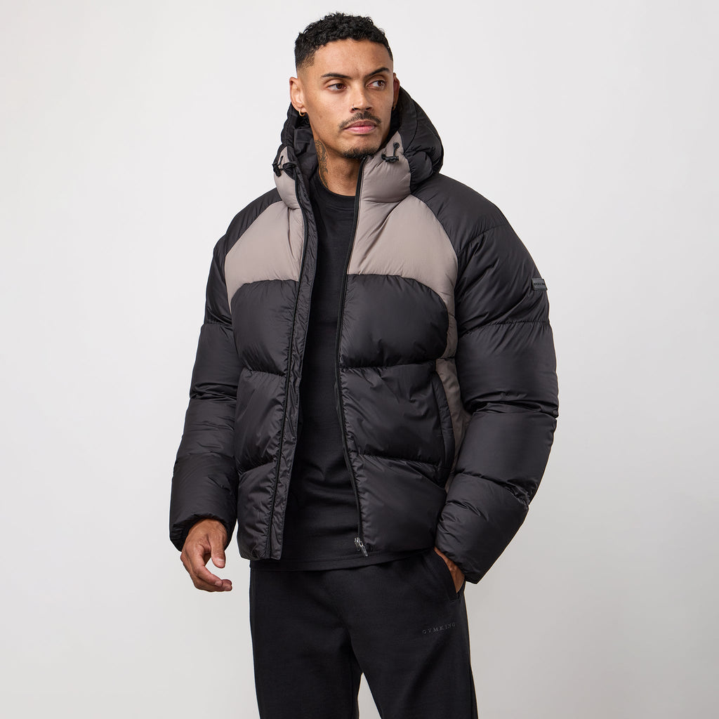 Gym King Peak Puffer Jacket - Black/Cinder