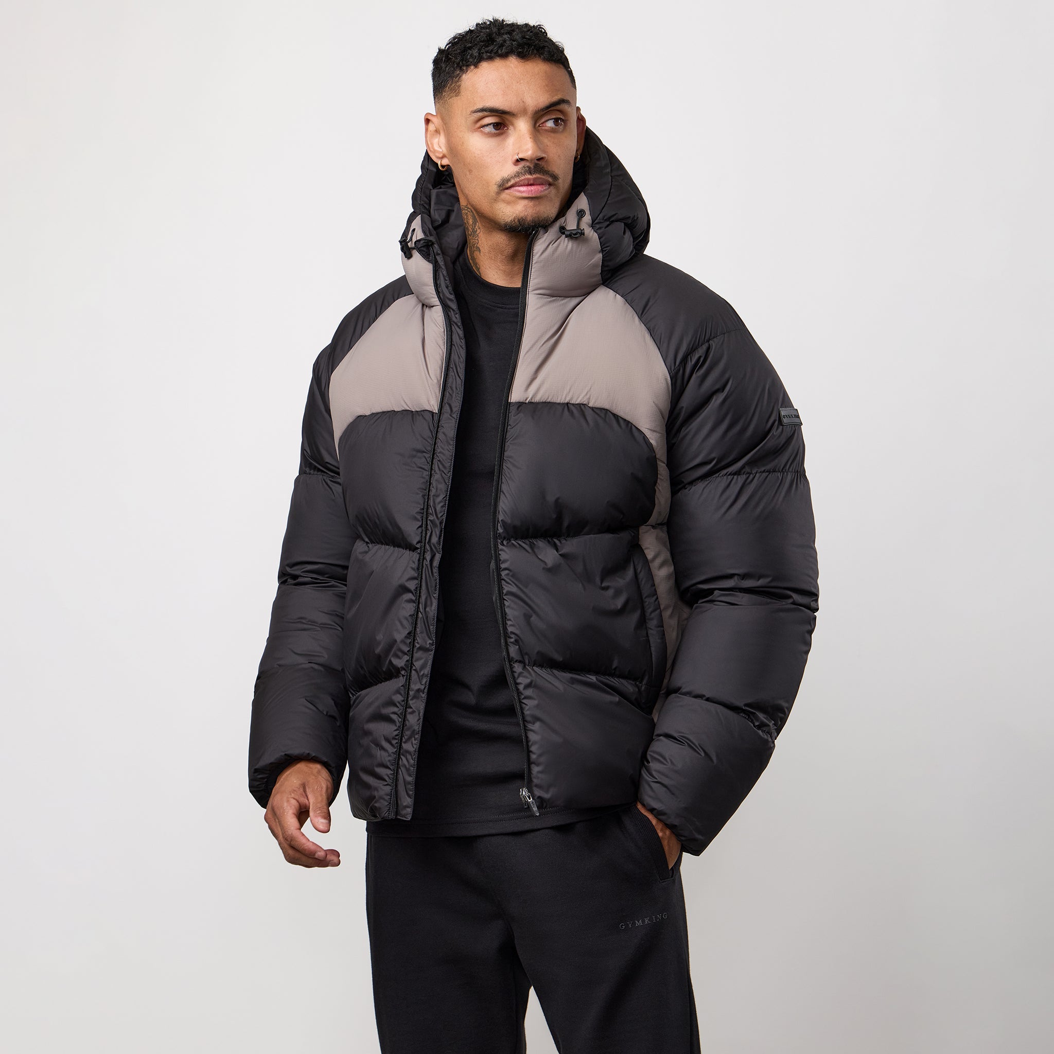Gym King Peak Puffer Jacket - Black/Cinder