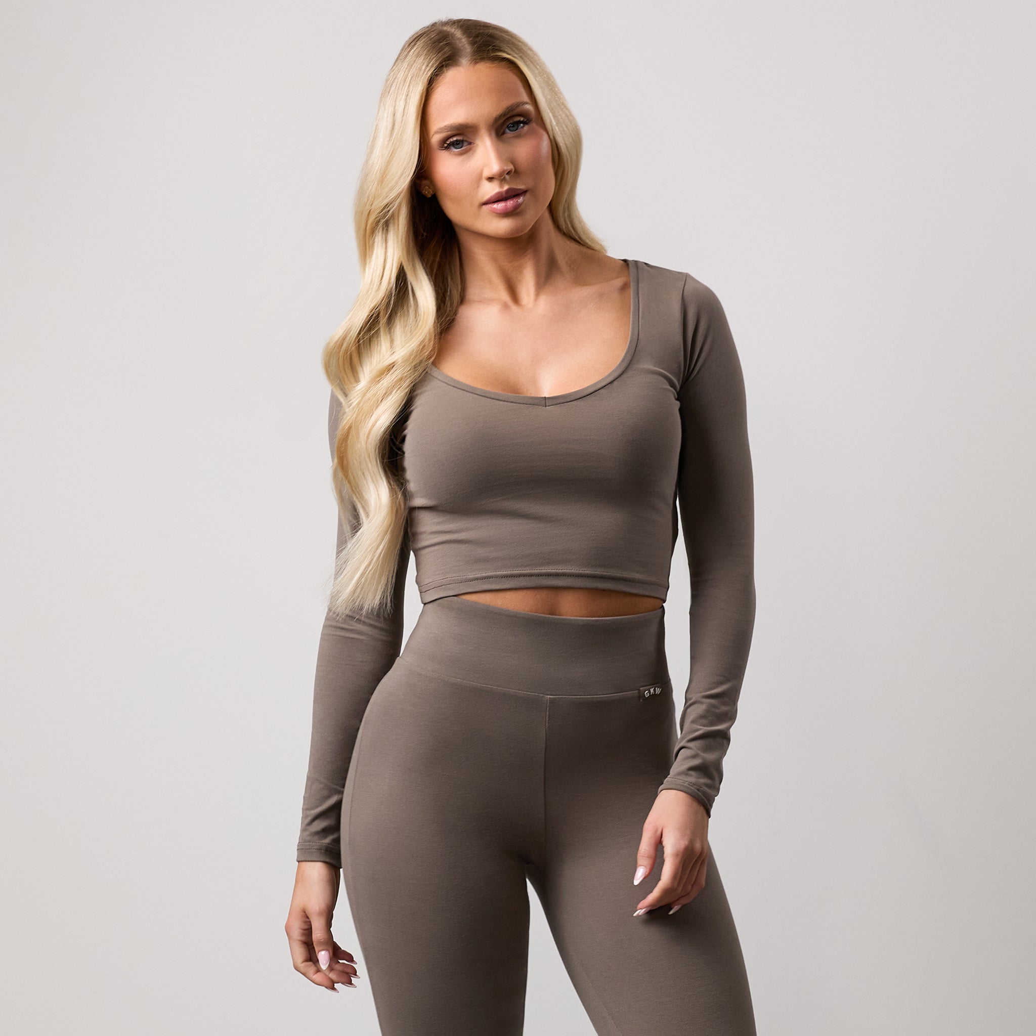 Gym King Plush Long Sleeve Tee - Deep Mink