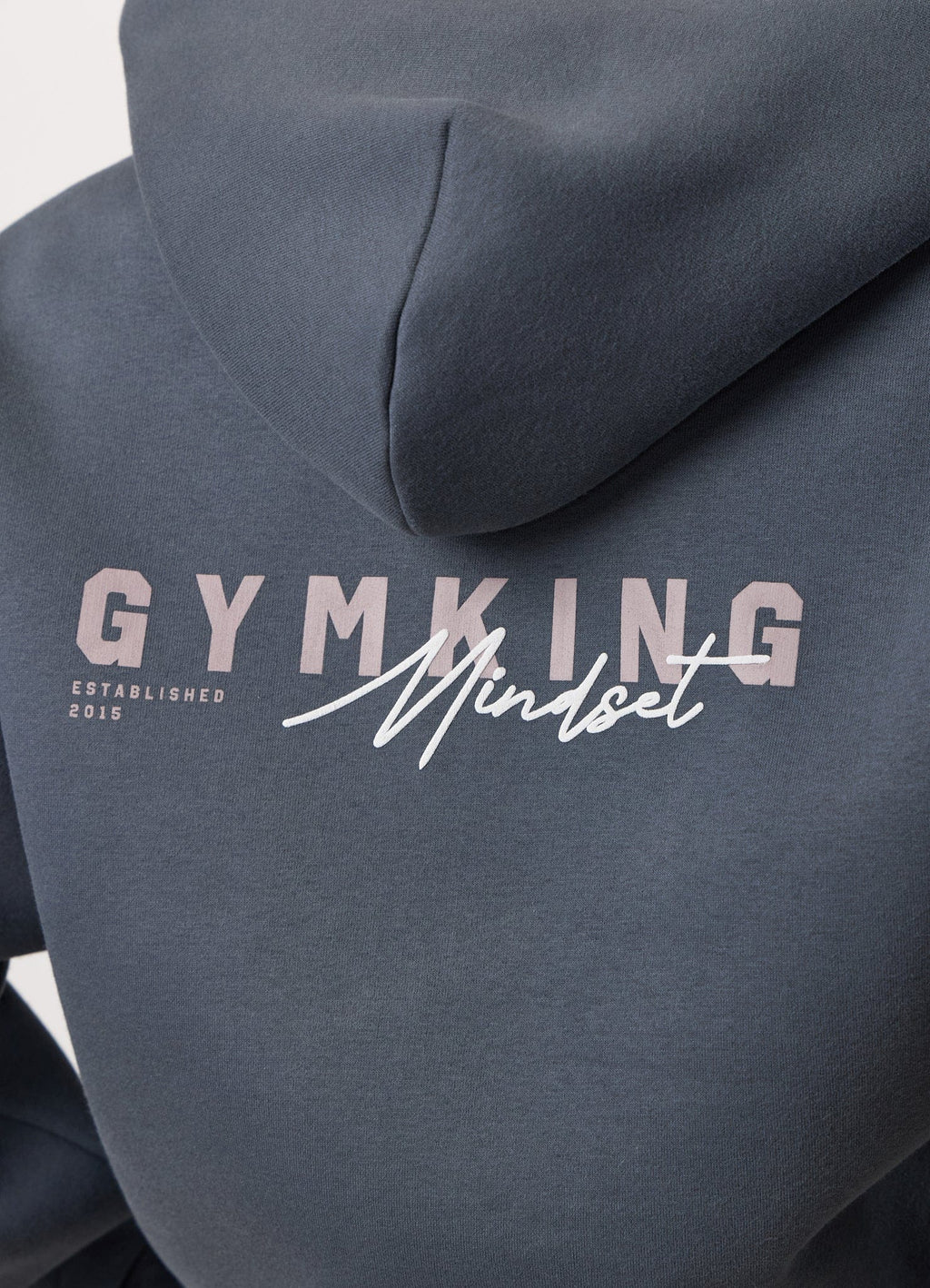Gym King Poise Oversized Graphic Full Zip Hoodie - Storm Blue