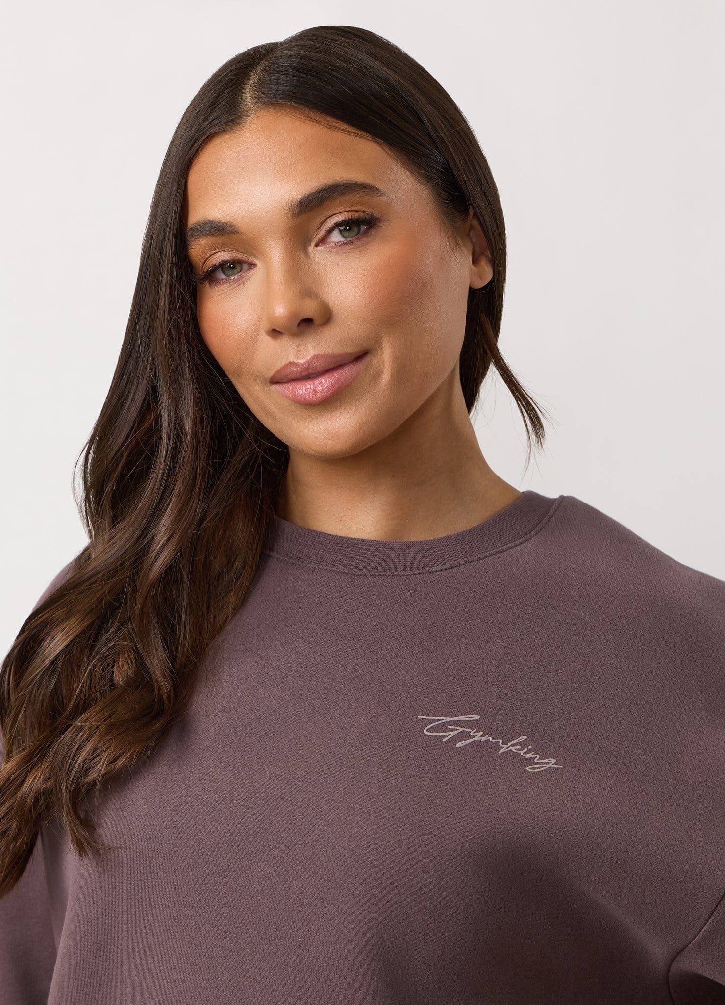 Gym King Poise Relaxed Fit Crew - Deep Mocha