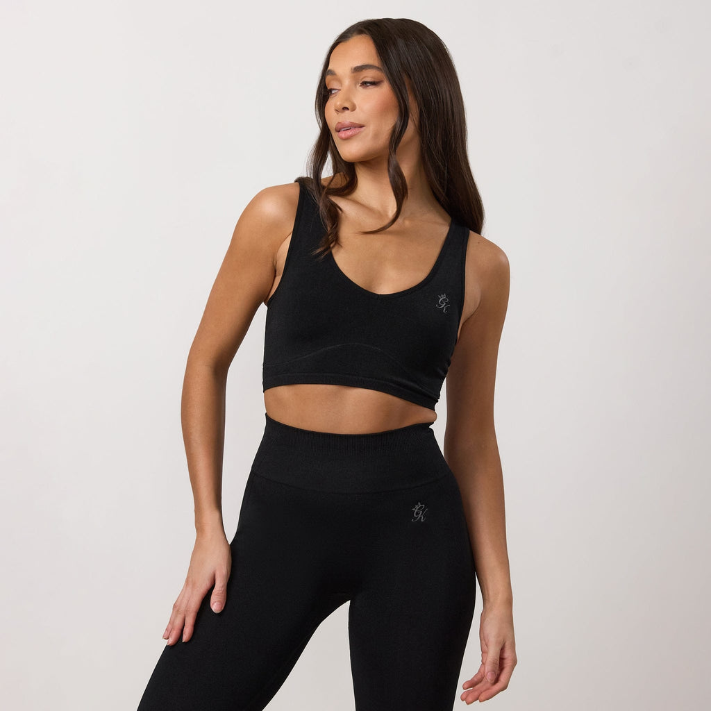 Gym King Poise Seamless Tank - Iridescent Black