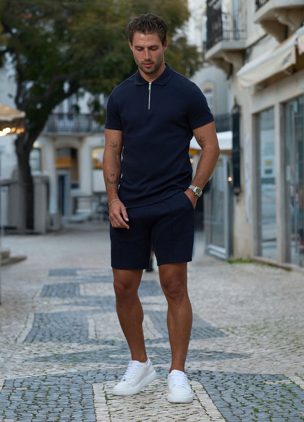Gym King Portals Texture Short - Navy
