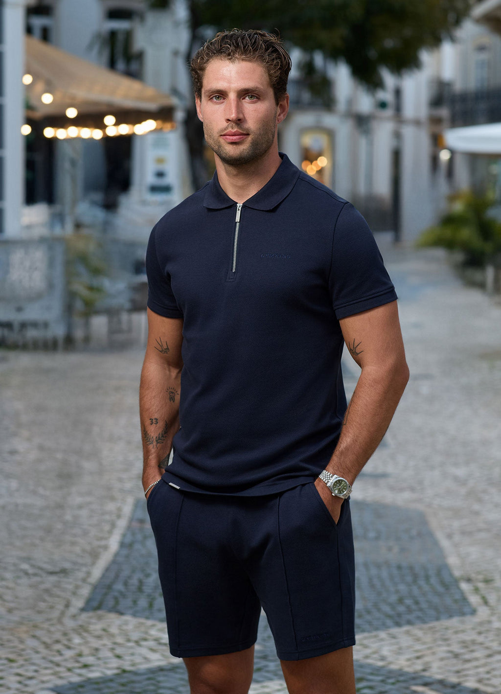 Gym King Portals Texture Short - Navy