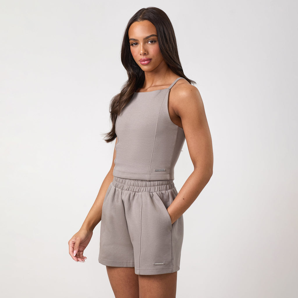 Gym King Portals Strappy Vest - Clay Grey