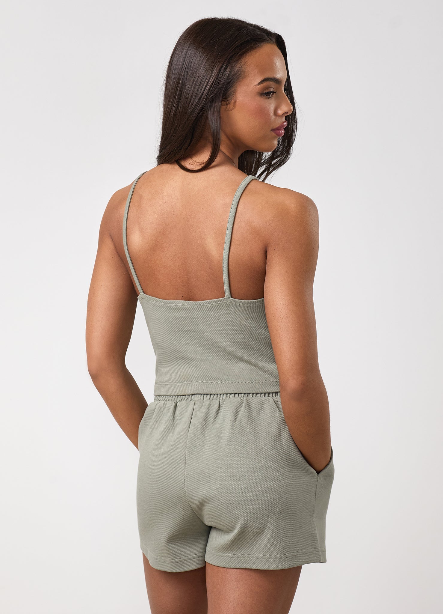 Gym King Portals Strappy Vest - Soft Khaki