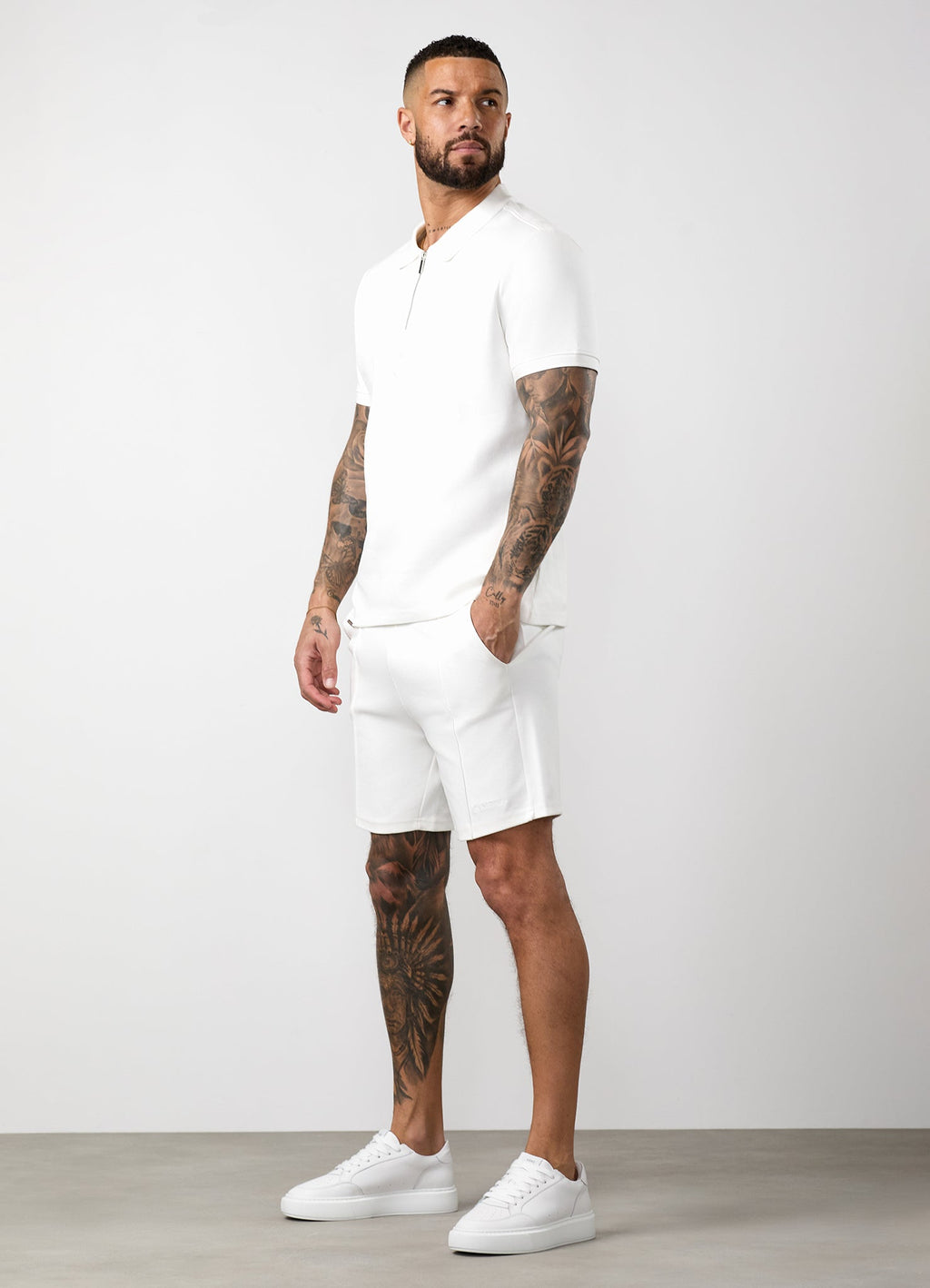 Gym King Portals Texture Polo - Cream