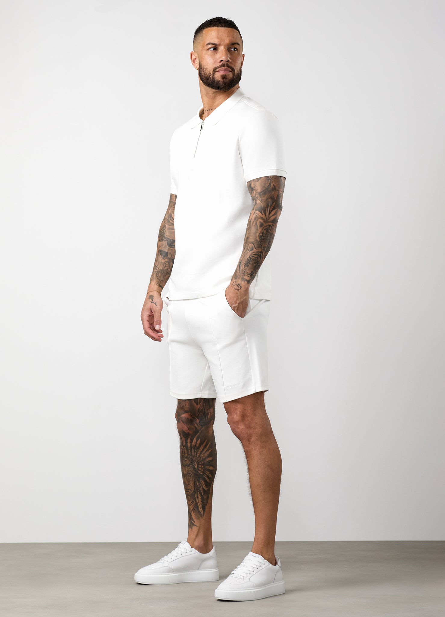 Gym King Portals Texture Polo - Cream