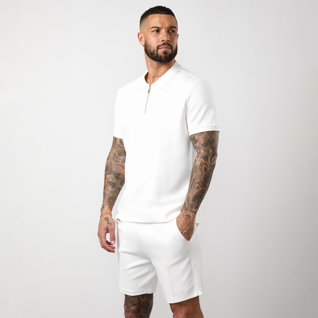 Gym King Portals Texture Polo - Cream